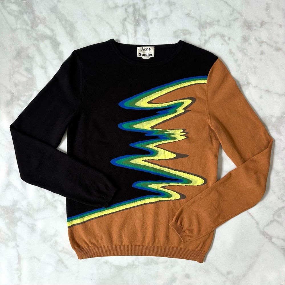 RARE Acne Studios OKLA WAVE Knit Sweater Top M